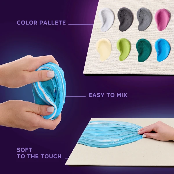 Tablou 3d cu plastilină aerată air clay 30x40 сm – ramuri de migdal înflorit 3