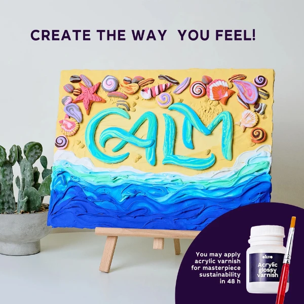 Tablou 3d cu plastilină aerată air clay 30x40 сm – calm 5