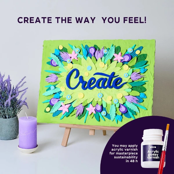 Tablou 3d cu plastilină aerată air clay 30x40 сm – create 5