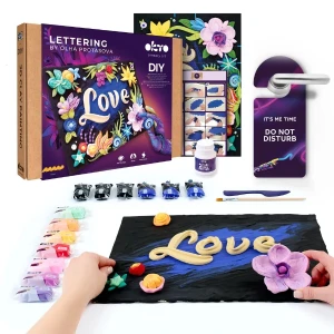 Tablou 3d cu plastilină aerată air clay 30x40 сm – love