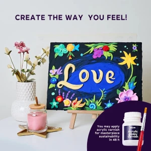 Tablou 3d cu plastilină aerată air clay 30x40 сm – love Thumbnail 6