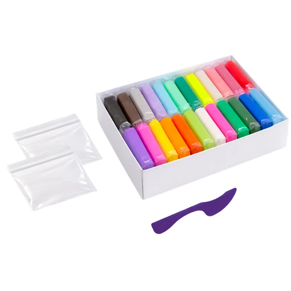 Set creativ cu plastilină aerată air clay okto, 24 buc × 6 g 2