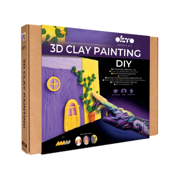 Tablou 3d cu plastilină aerată air clay 30x30 сm – amiază de lavandă 2