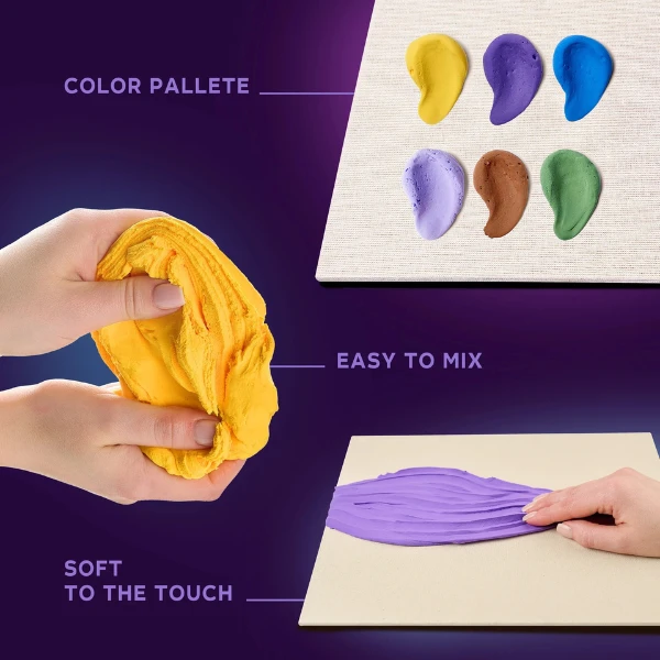 Tablou 3d cu plastilină aerată air clay 30x30 сm – amiază de lavandă 3