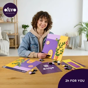 Tablou 3d cu plastilină aerată air clay 30x30 сm – amiază de lavandă Thumbnail 5