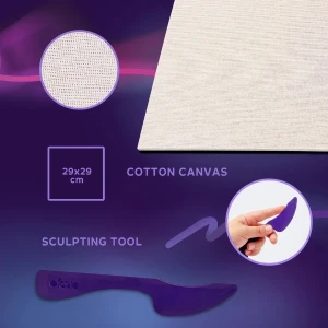Tablou 3d cu plastilină aerată air clay 30x30 сm – amiază de lavandă Thumbnail 4