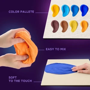Tablou 3d cu plastilină aerată air clay 30x30 сm – după-amiază aurie Thumbnail 3