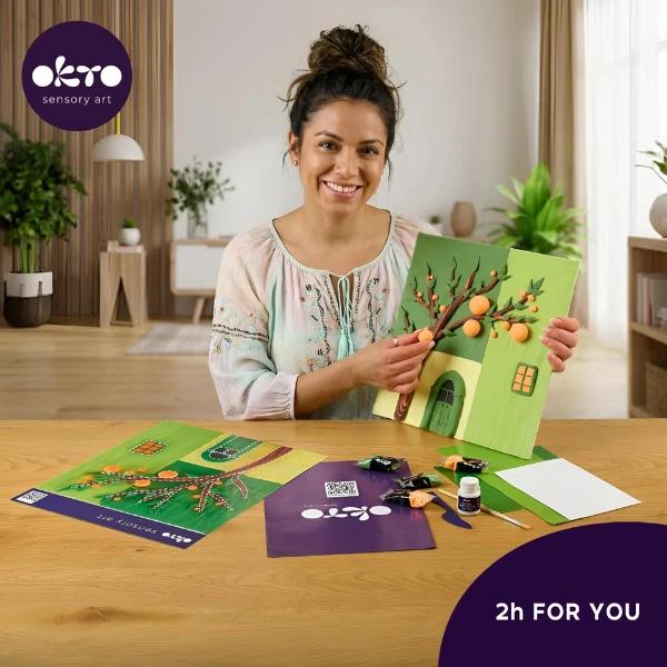 Tablou 3d cu plastilină aerată air clay 30x30 сm – siesta de portocale 6