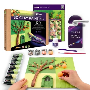 Tablou 3d cu plastilină aerată air clay 30x30 сm – siesta de portocale