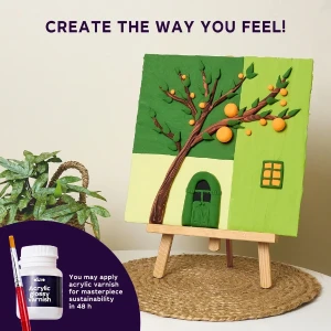 Tablou 3d cu plastilină aerată air clay 30x30 сm – siesta de portocale Thumbnail 5