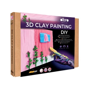 Tablou 3d cu plastilină aerată air clay 30x30 сm – dimineață roz Thumbnail 2