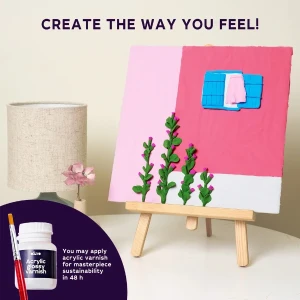 Tablou 3d cu plastilină aerată air clay 30x30 сm – dimineață roz Thumbnail 5