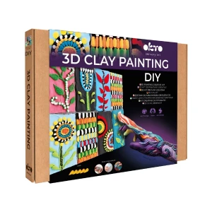 Tablou 3d cu plastilină aerată air clay 30x30 сm – patchwork garden Thumbnail 2