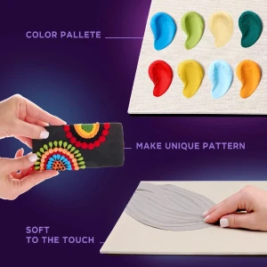 Tablou 3d cu plastilină aerată air clay 30x30 сm – patchwork garden Thumbnail 4