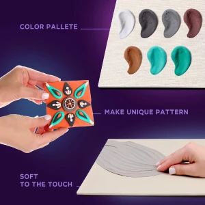 Tablou 3d cu plastilină aerată air clay 30x30 сm – mudejar fusion Thumbnail 3