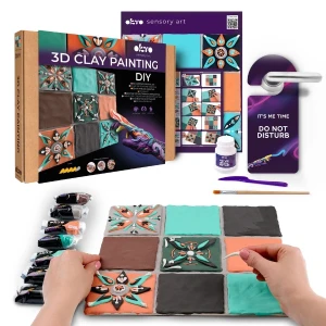 Tablou 3d cu plastilină aerată air clay 30x30 сm – mudejar fusion