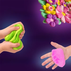 Tablou 3d pe numere din plastilină aerată air clay 15×15 cm – grădină cu flori Thumbnail 6
