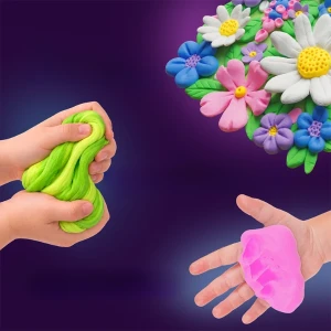Tablou 3d pe numere din plastilină aerată air clay 15×15 cm – câmp cu flori Thumbnail 6