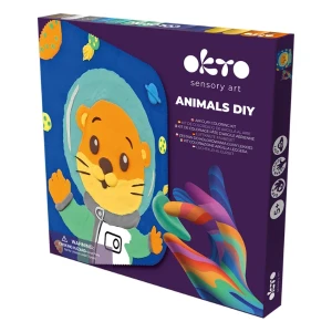 Tablou 3d pe numere din plastilină aerată air clay 24×24 cm – vidră Thumbnail 3