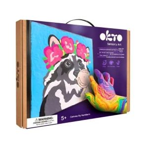 Pictură pe numere 3d cu plastilină aerată air clay 29x29 сm – raton Thumbnail 2