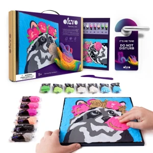 Pictură pe numere 3d cu plastilină aerată air clay 29x29 сm – raton