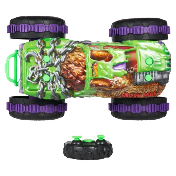 Monster truck cu telecomandă hot wheels „lupul distrugător” 1:15 5
