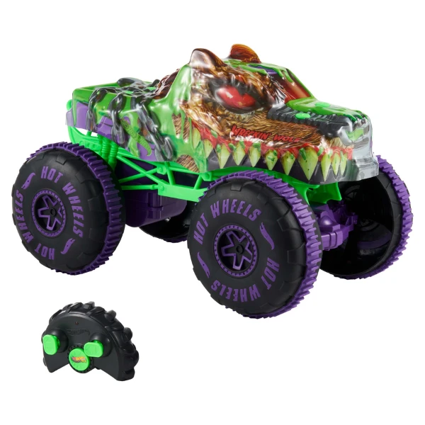 Monster truck cu telecomandă hot wheels „lupul distrugător” 1:15 4
