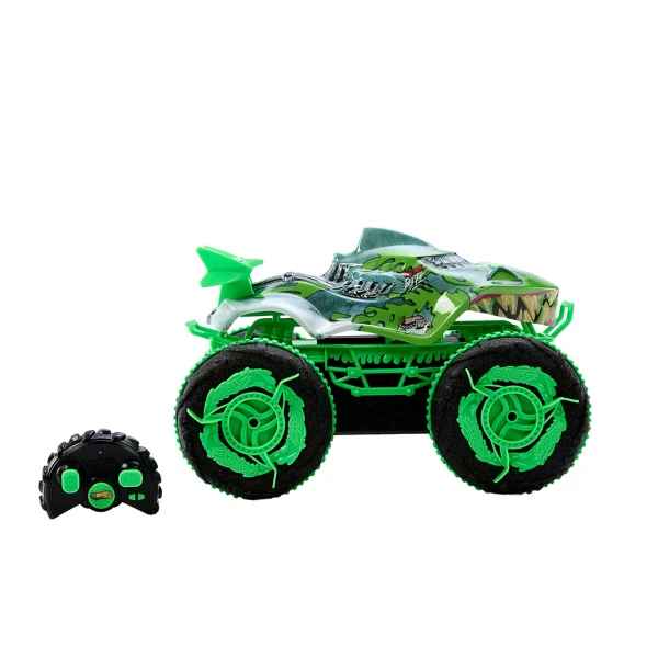Monster truck cu telecomandă hot wheels „marele rechin” 1:15 4