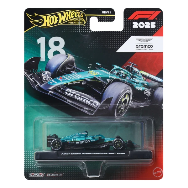 Mașinuță de colecție hot wheels premium "aston martin: lance stroll #18", 1:64 3