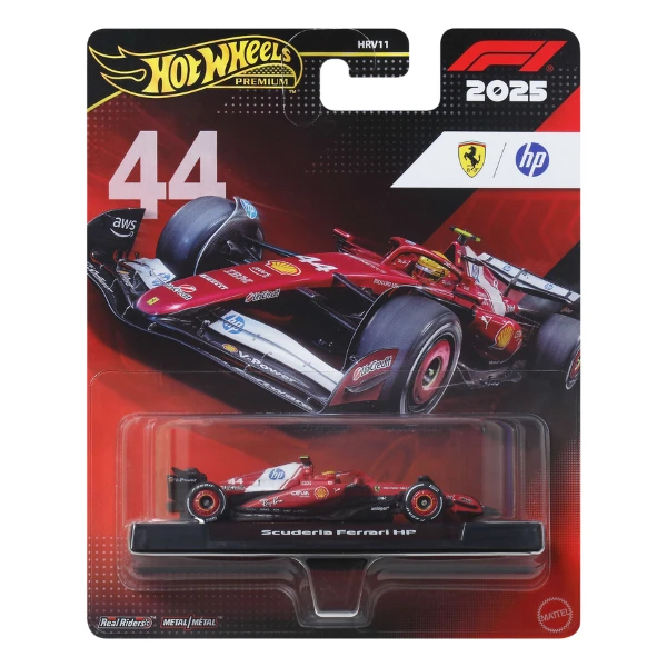 Mașinuță de colecție hot wheels premium "ferrari: lewis hamilton #44", 1:64 3