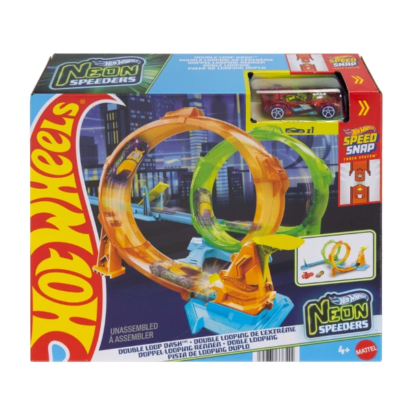 Pistă hot wheels neon speeders „buclă dublă” 3