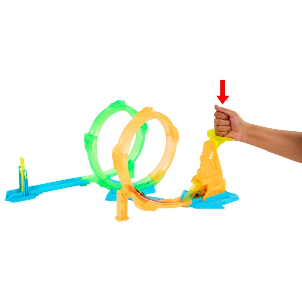 Pistă hot wheels neon speeders „buclă dublă” 4
