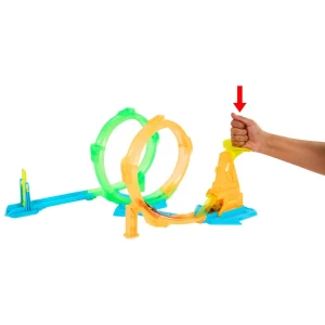 Pistă hot wheels neon speeders „buclă dublă” Thumbnail 4