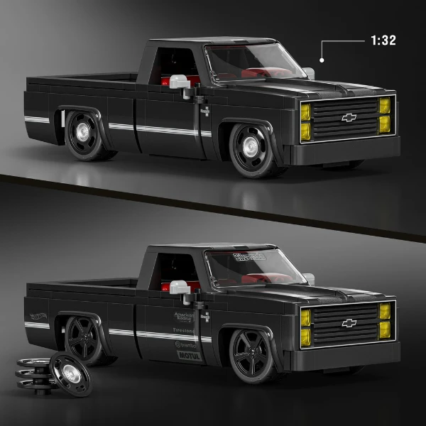 Set de construcție hot wheels "83 chevy silverado" 7