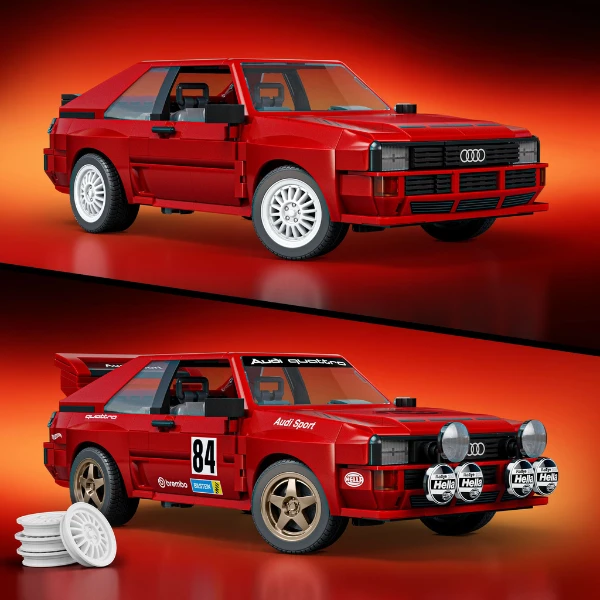Set de construcție hot wheels „84 audi sport quattro” 7