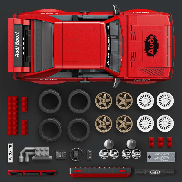 Set de construcție hot wheels „84 audi sport quattro” 8