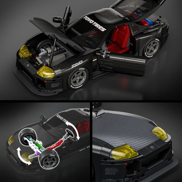 Set de construcție hot wheels „94 toyota supra mkiv” 4