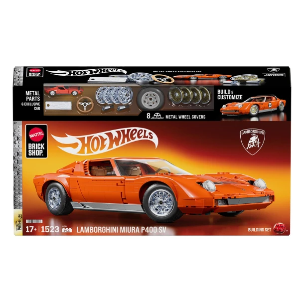 Set de construcție hot wheels „71 lamborghini miura p400 sv” 3