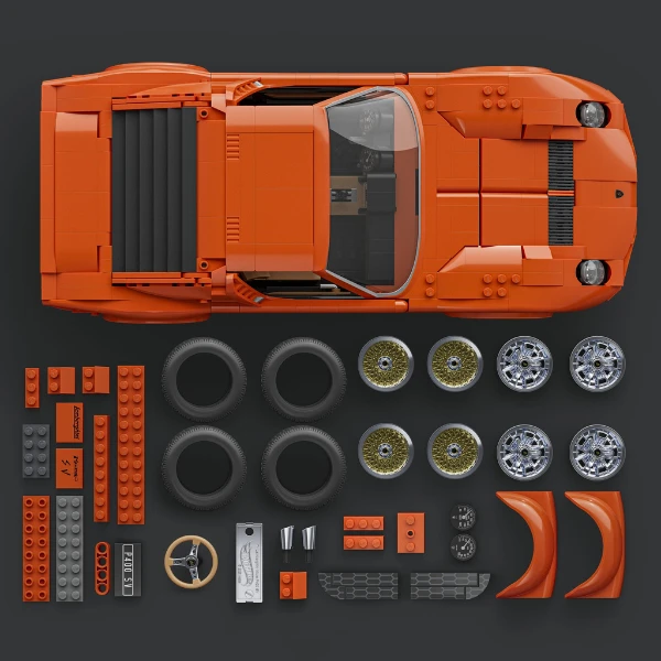 Set de construcție hot wheels „71 lamborghini miura p400 sv” 8