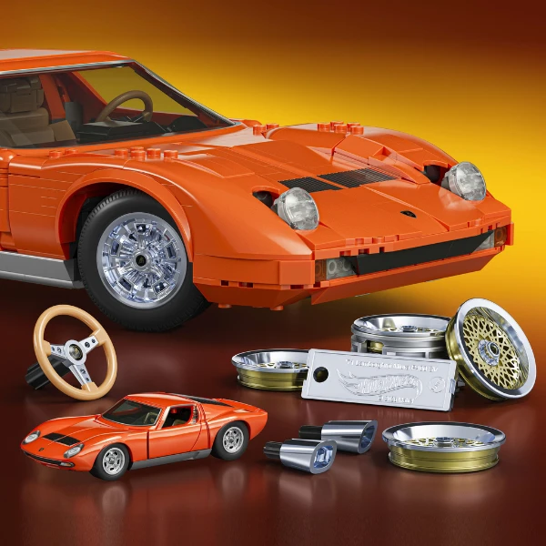 Set de construcție hot wheels „71 lamborghini miura p400 sv” 5
