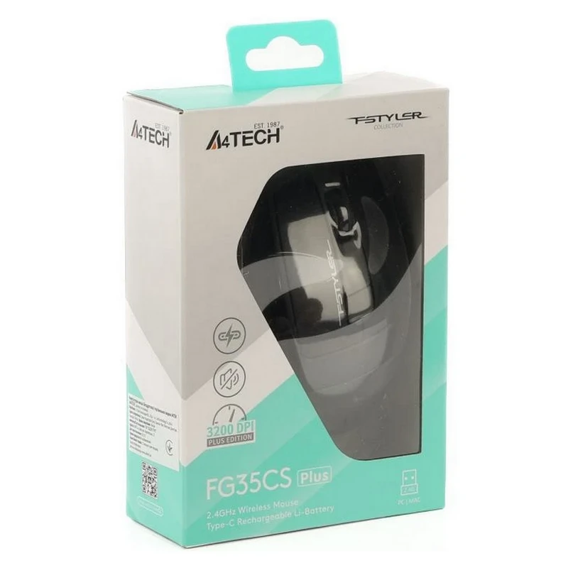 Беcпроводная мышь a4tech fg35cs plus, серый 3