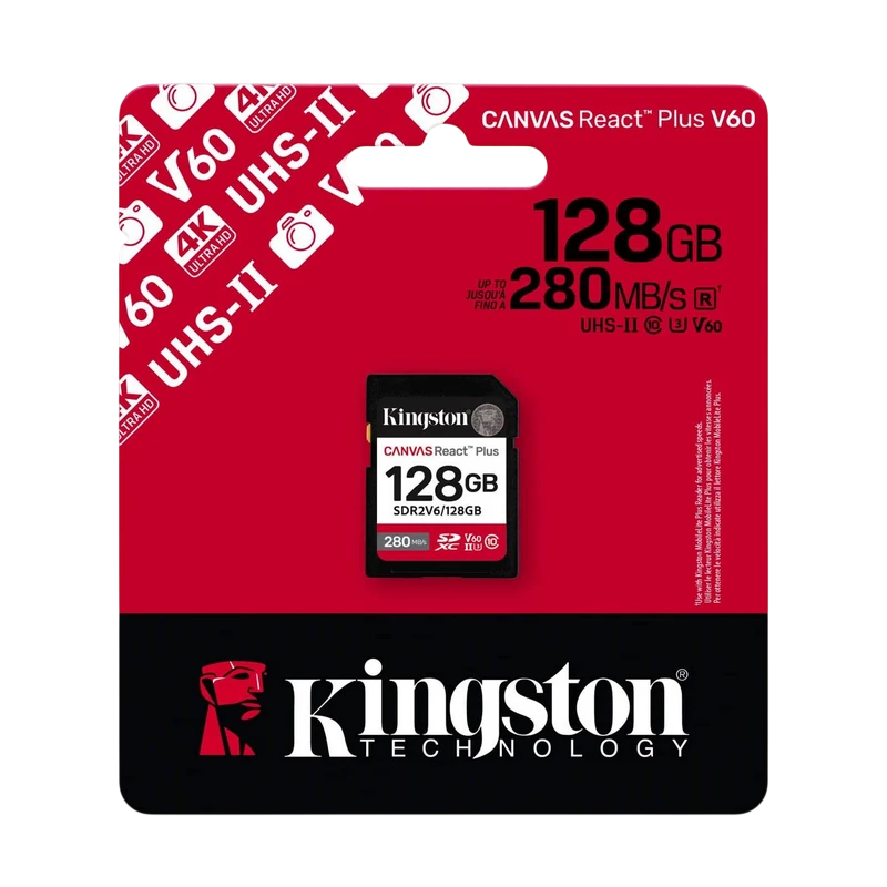 Карта памяти kingston canvas react plus, 128гб (sdr2v6/128gb) 3