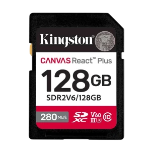 Card de memorie kingston canvas react plus, 128gb (sdr2v6/128gb)