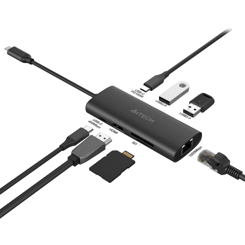 Док-станция a4tech dst-80c, серый 4