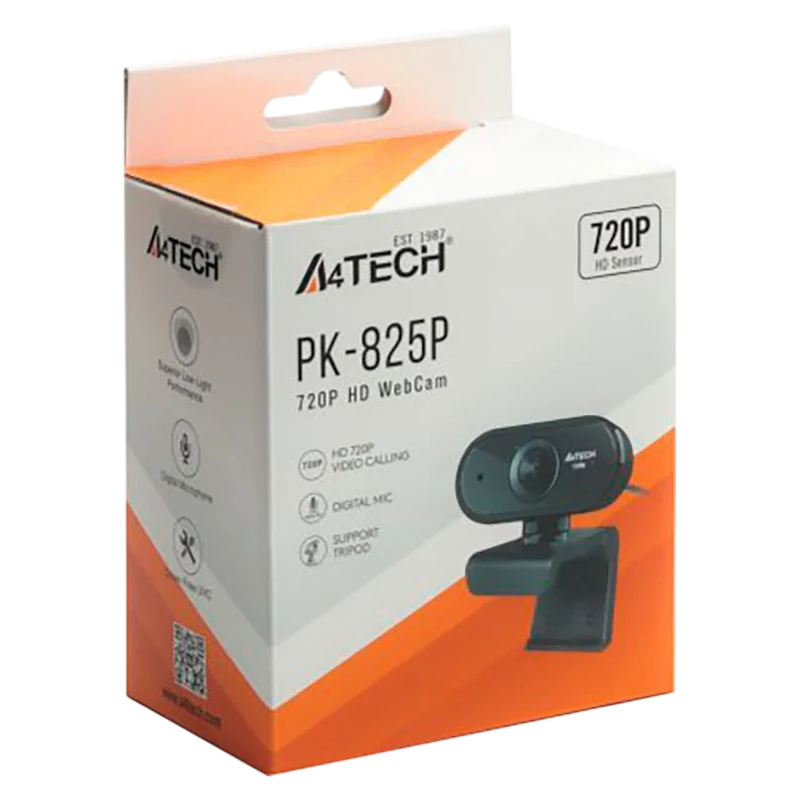 Cameră web a4tech pk-825p, 1280x720, negru 4
