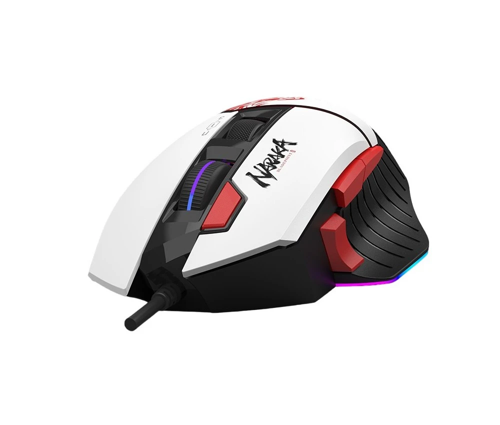 Gaming mouse bloody w95 max naraka, alb 8