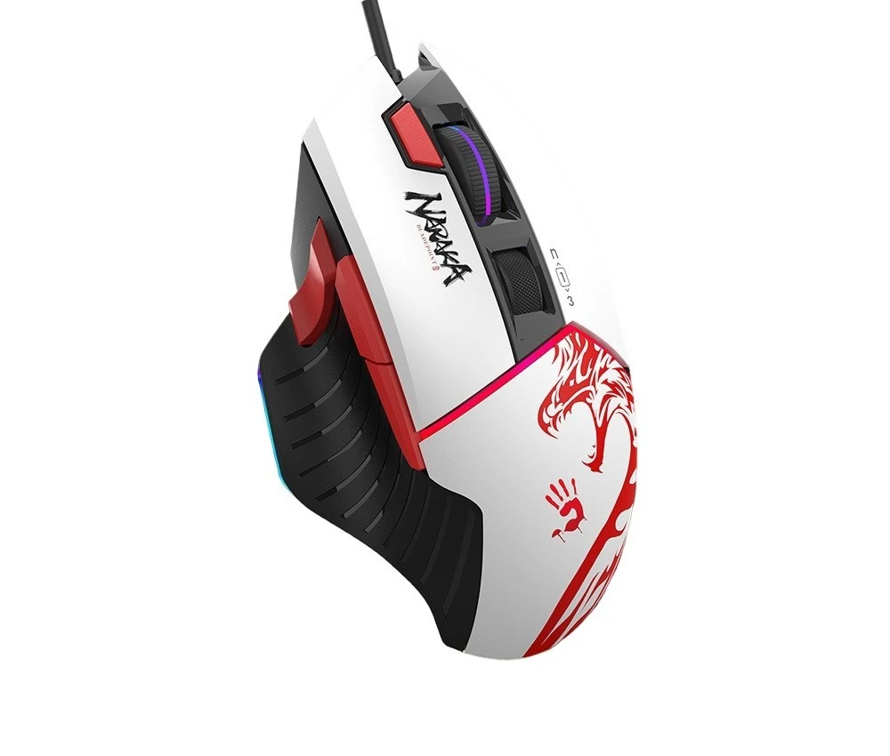 Gaming mouse bloody w95 max naraka, alb 5