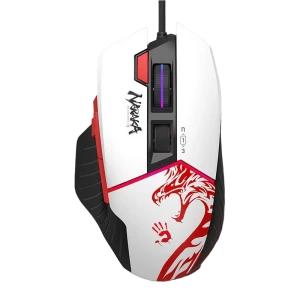 Gaming mouse bloody w95 max naraka, alb