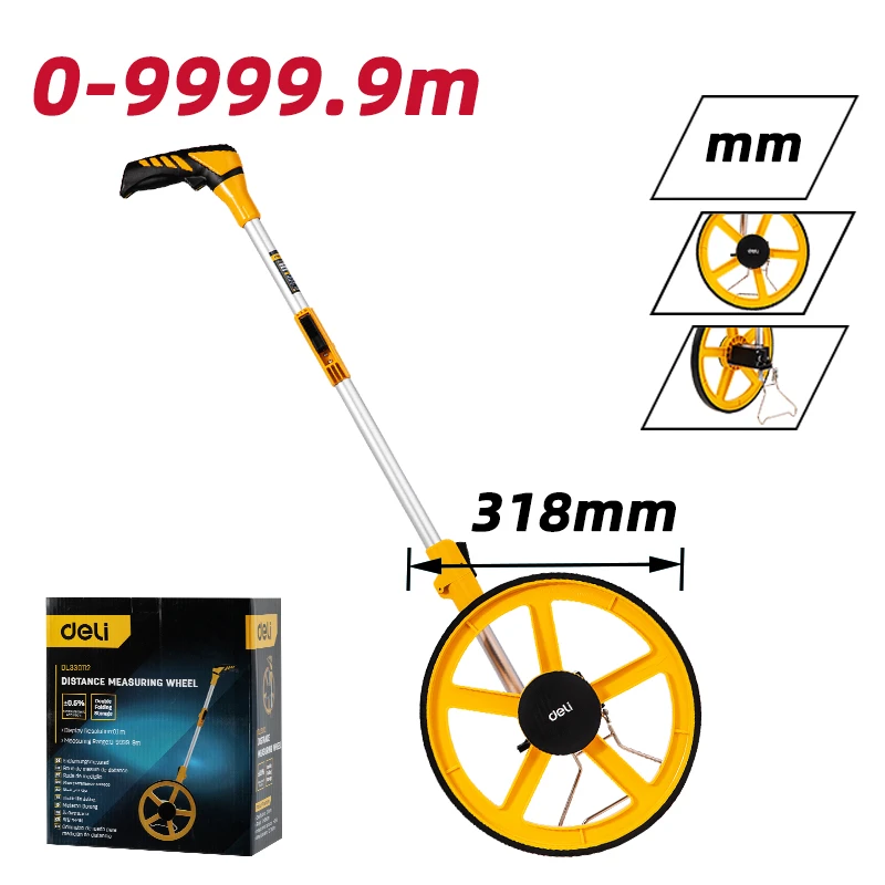 Цифровое измерительное колесо deli – ø318 мм (12,5") 2