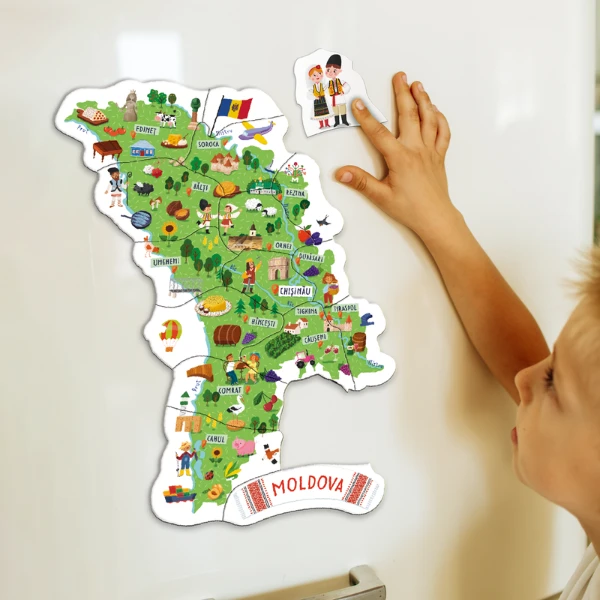 Joc magnetic educativ "harta moldovei", 16 piese 4